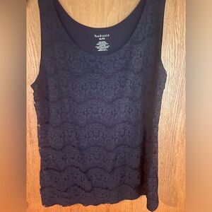 Van Heusen Lace Tank Tops - selling together - navy and white- size XL